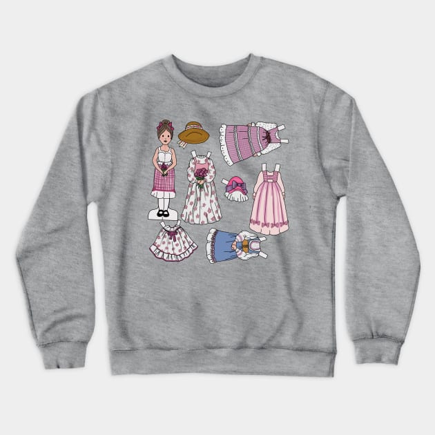 The Ginghams Paper Doll - Carrie Crewneck Sweatshirt by Slightly Unhinged